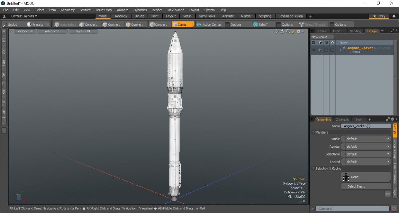 3D Angara Rocket model