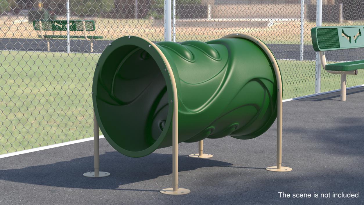 3D model Dog Park Tunnel Run Green