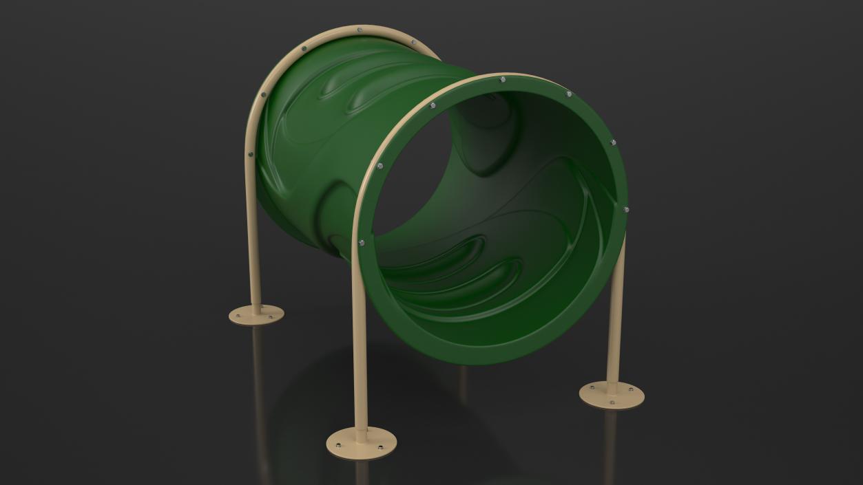 3D model Dog Park Tunnel Run Green