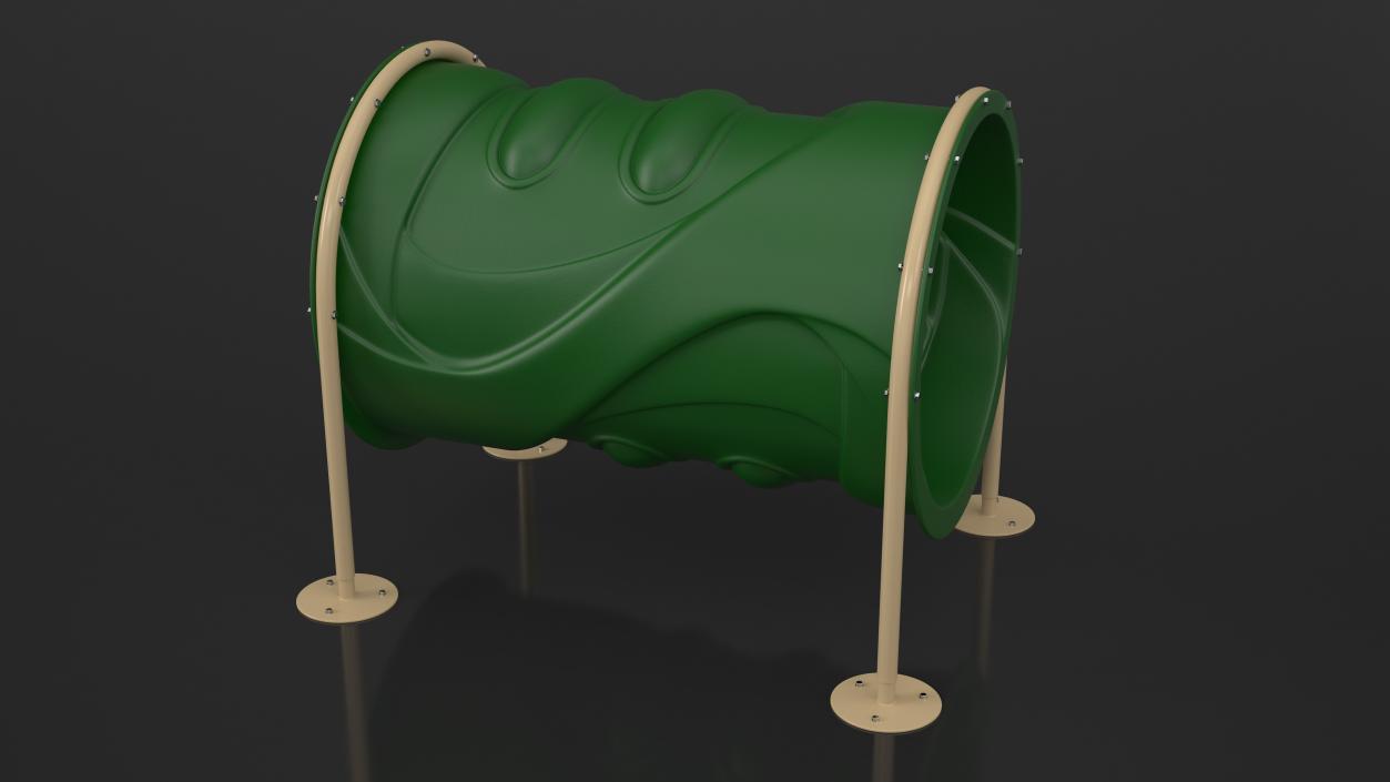 3D model Dog Park Tunnel Run Green