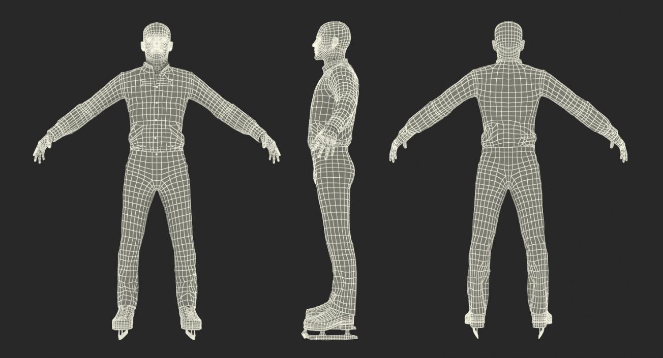 3D model Male Figure Skater Rigged