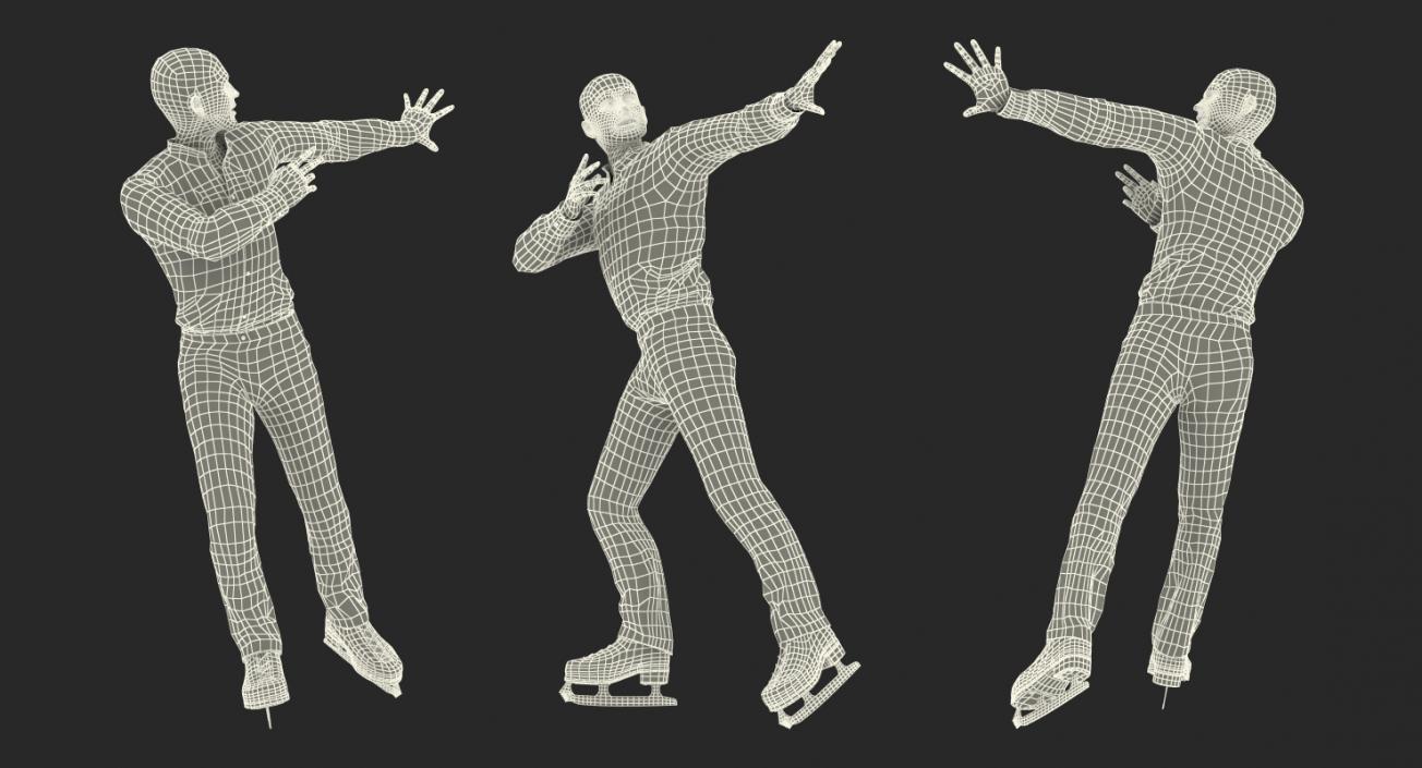 3D model Male Figure Skater Rigged