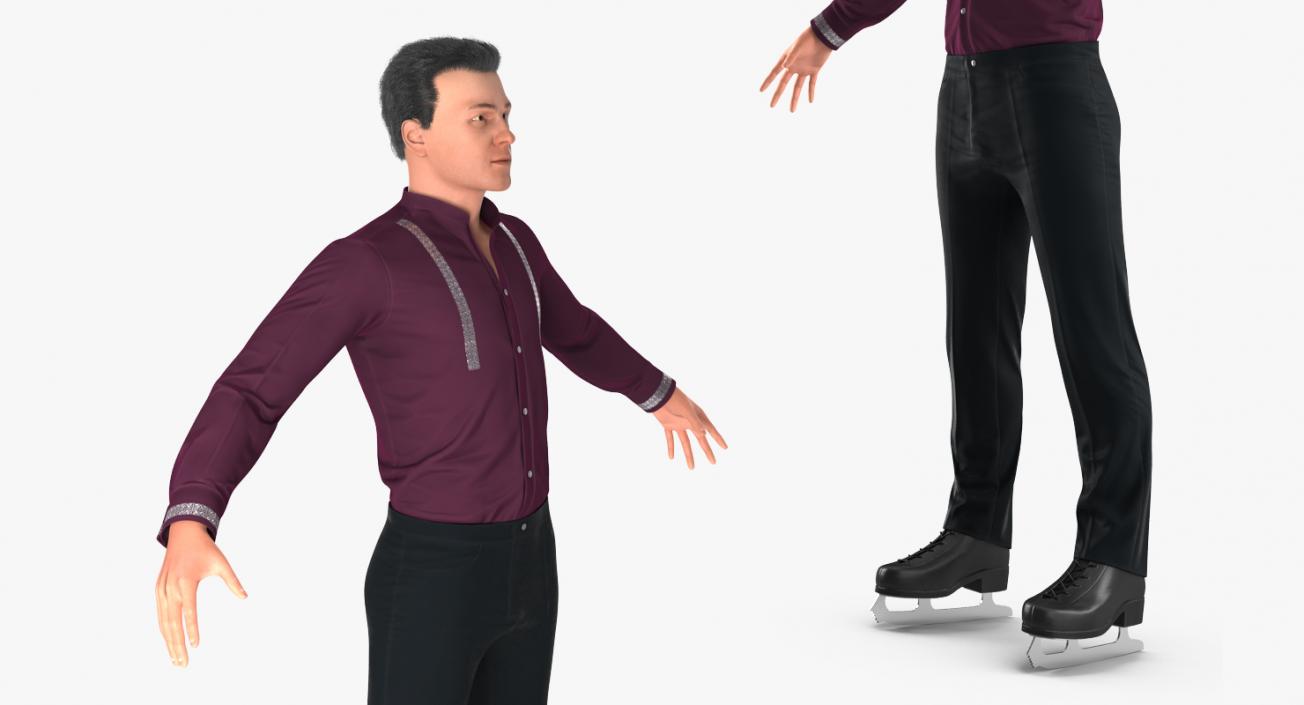 3D model Male Figure Skater Rigged