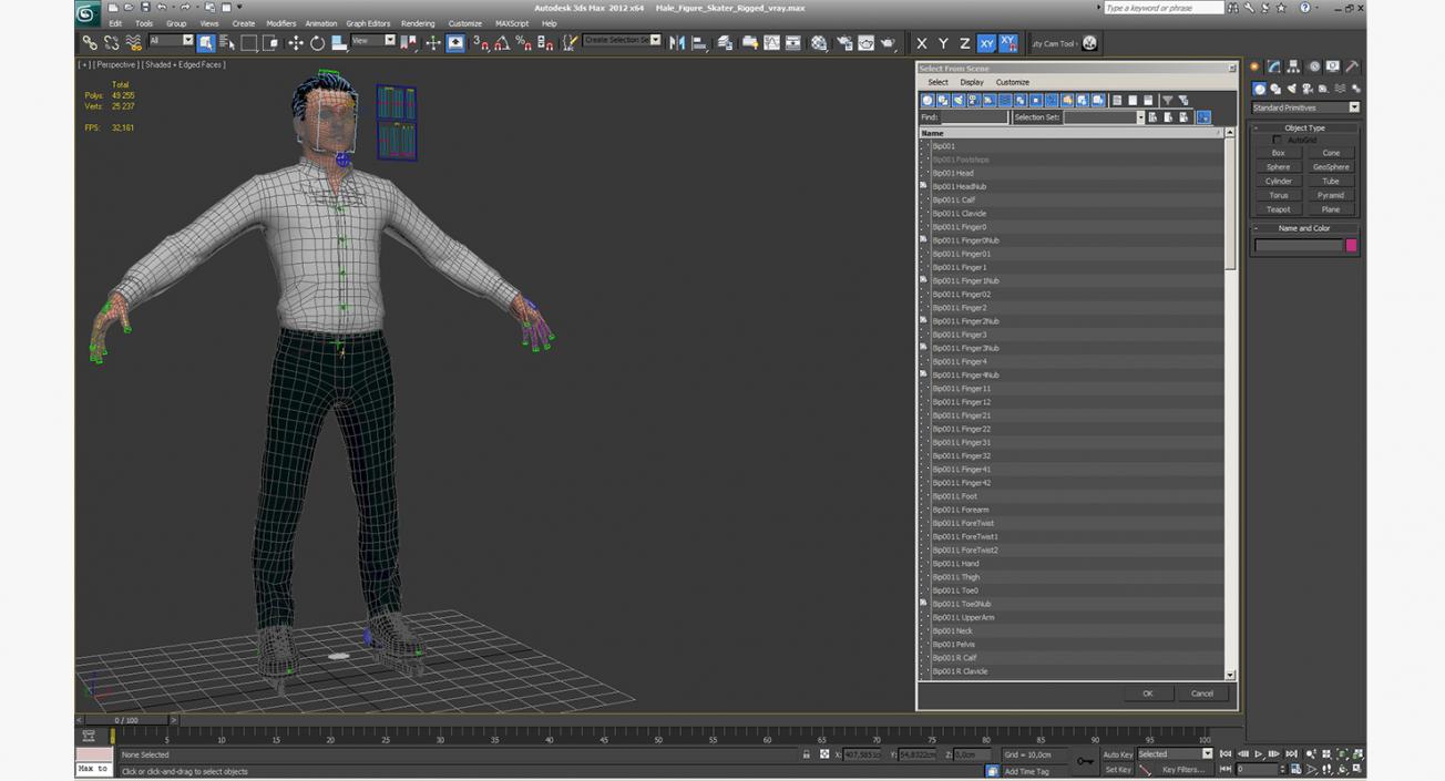 3D model Male Figure Skater Rigged