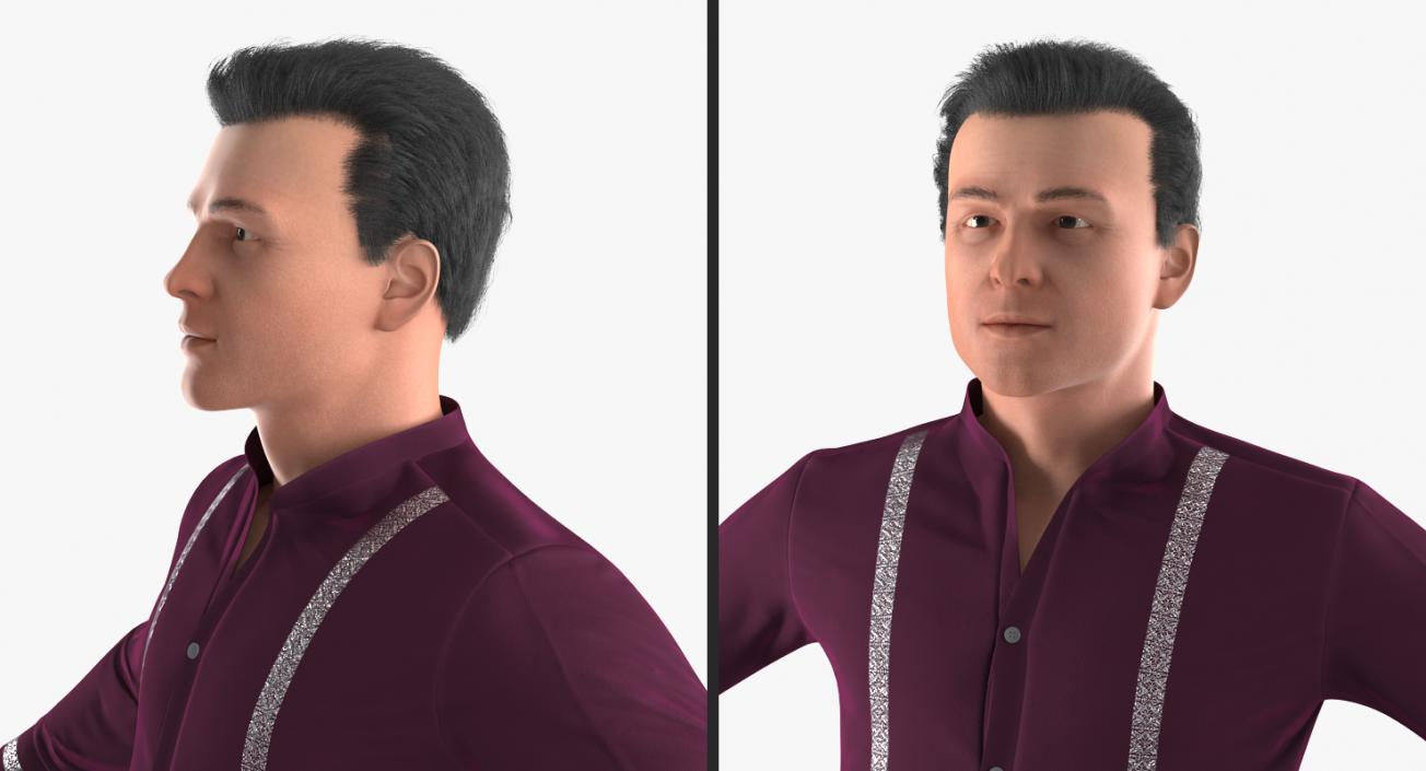 3D model Male Figure Skater Rigged