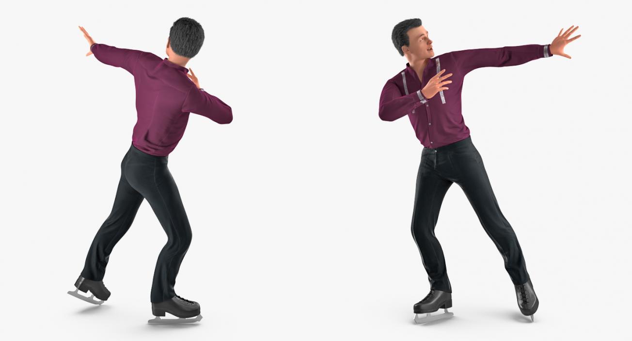 3D model Male Figure Skater Rigged