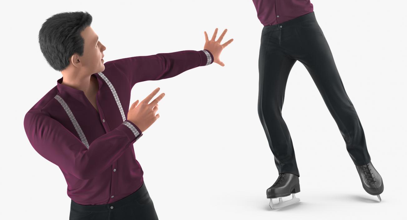 3D model Male Figure Skater Rigged