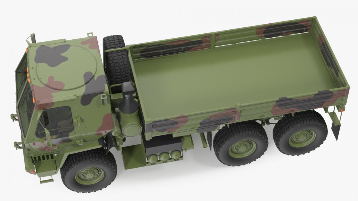 Oshkosh FMTV Camouflage Cargo Truck 6x6 3D model