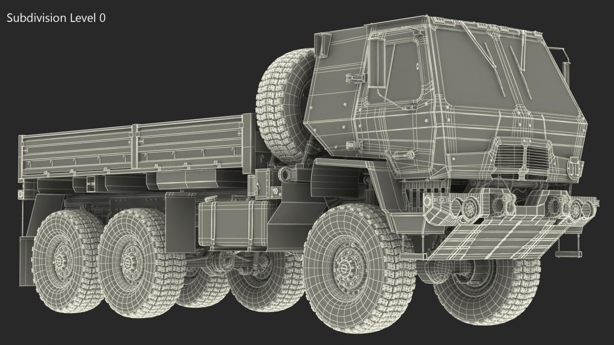 Oshkosh FMTV Camouflage Cargo Truck 6x6 3D model