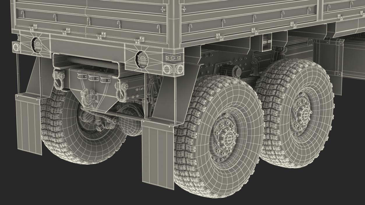 Oshkosh FMTV Camouflage Cargo Truck 6x6 3D model