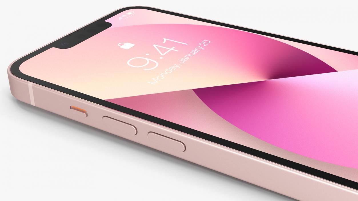 3D model Pink Apple iPhone 13