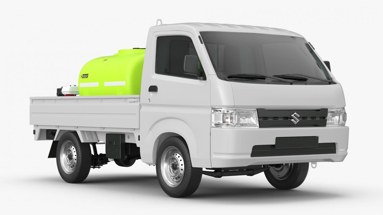 Truck Suzuki Carry with Fire Tank and Pump 3D