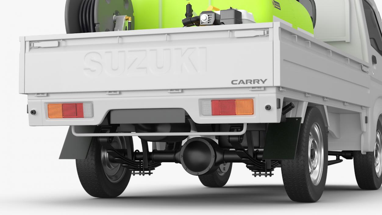 Truck Suzuki Carry with Fire Tank and Pump 3D