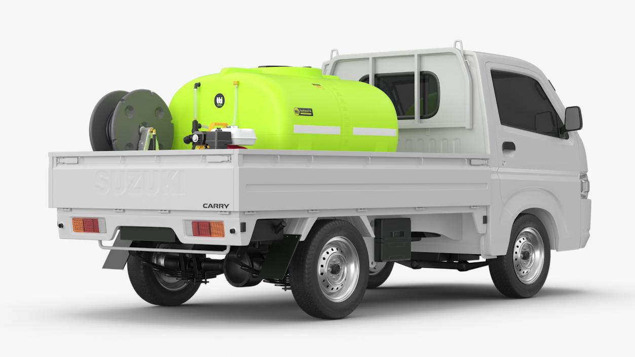 Truck Suzuki Carry with Fire Tank and Pump 3D