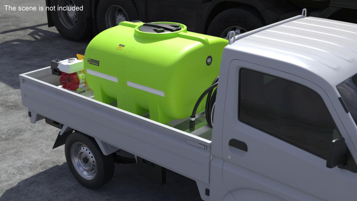 Truck Suzuki Carry with Fire Tank and Pump 3D