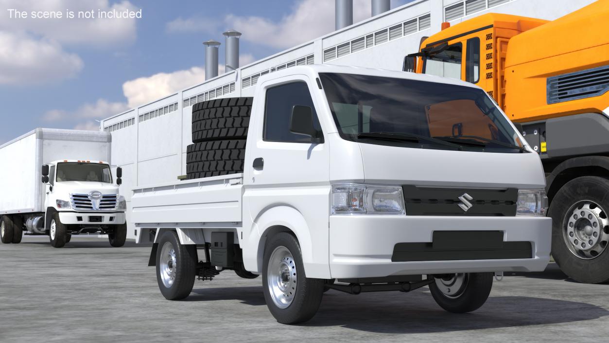 Truck Suzuki Carry with Fire Tank and Pump 3D