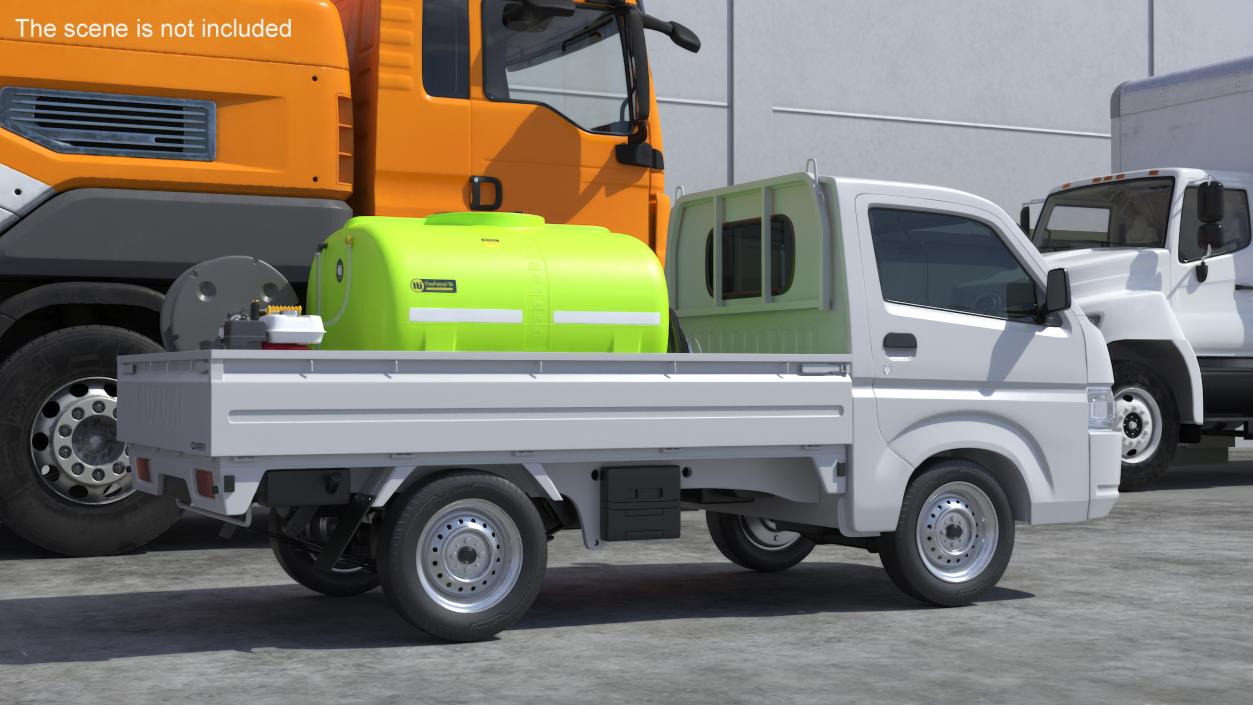 Truck Suzuki Carry with Fire Tank and Pump 3D