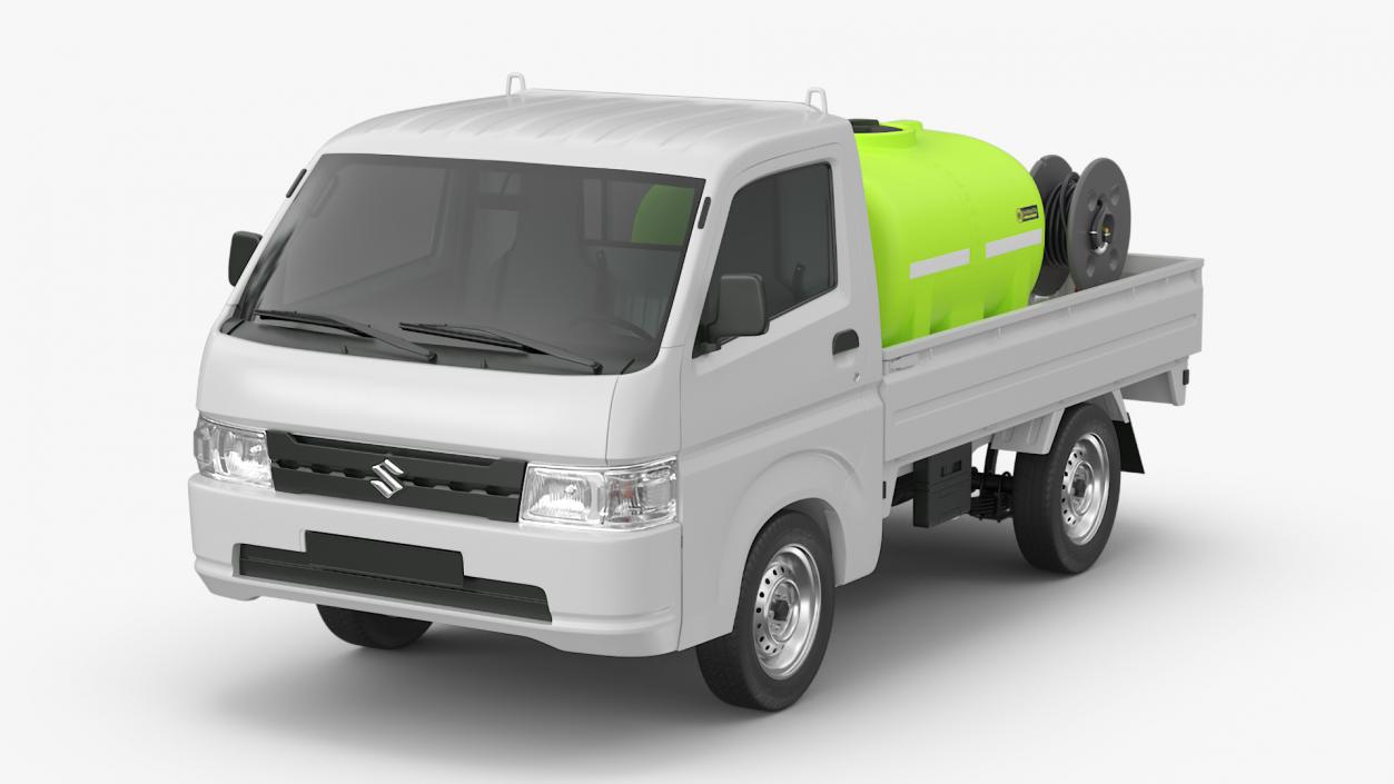 Truck Suzuki Carry with Fire Tank and Pump 3D