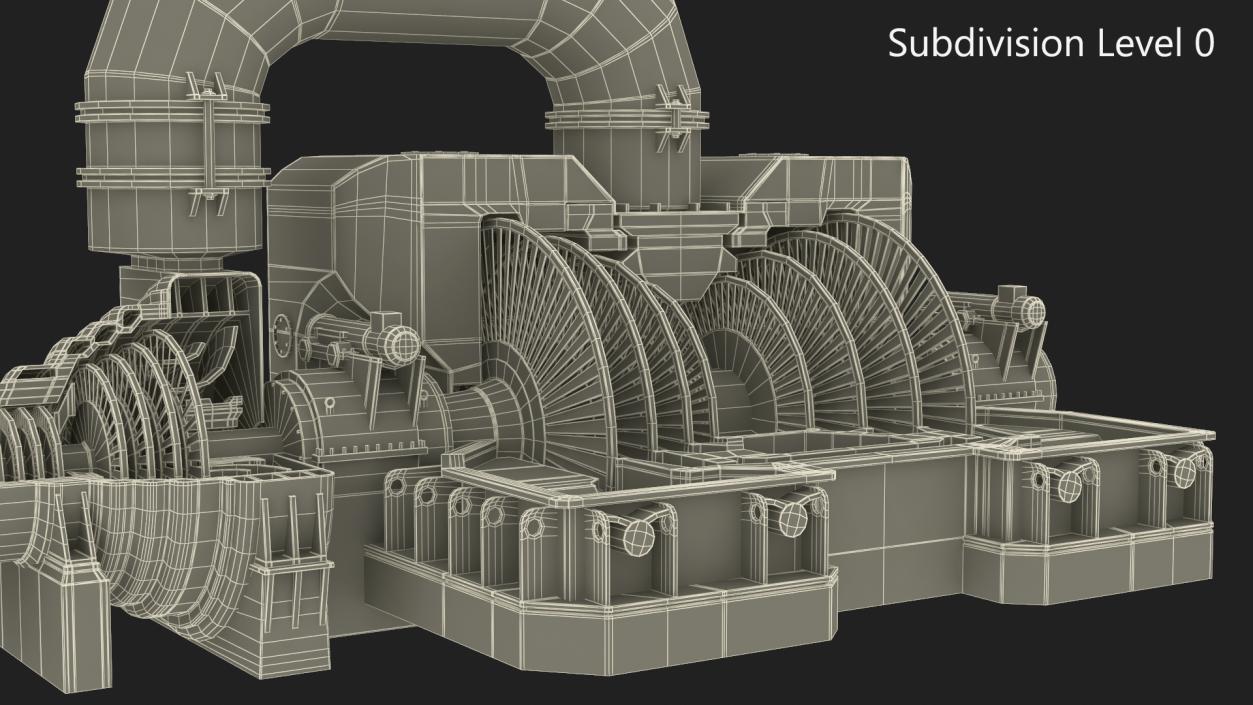 3D Steam Turbine Cutaway