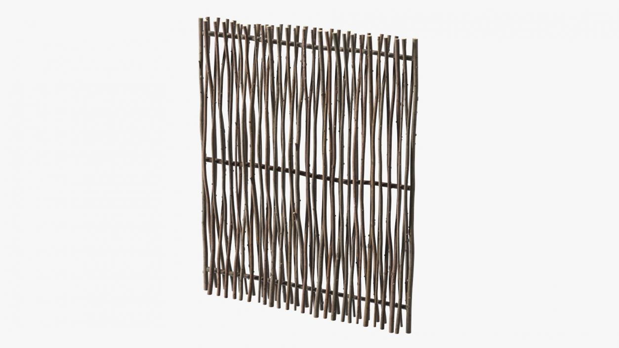 3D Wattle Fence Panel High model