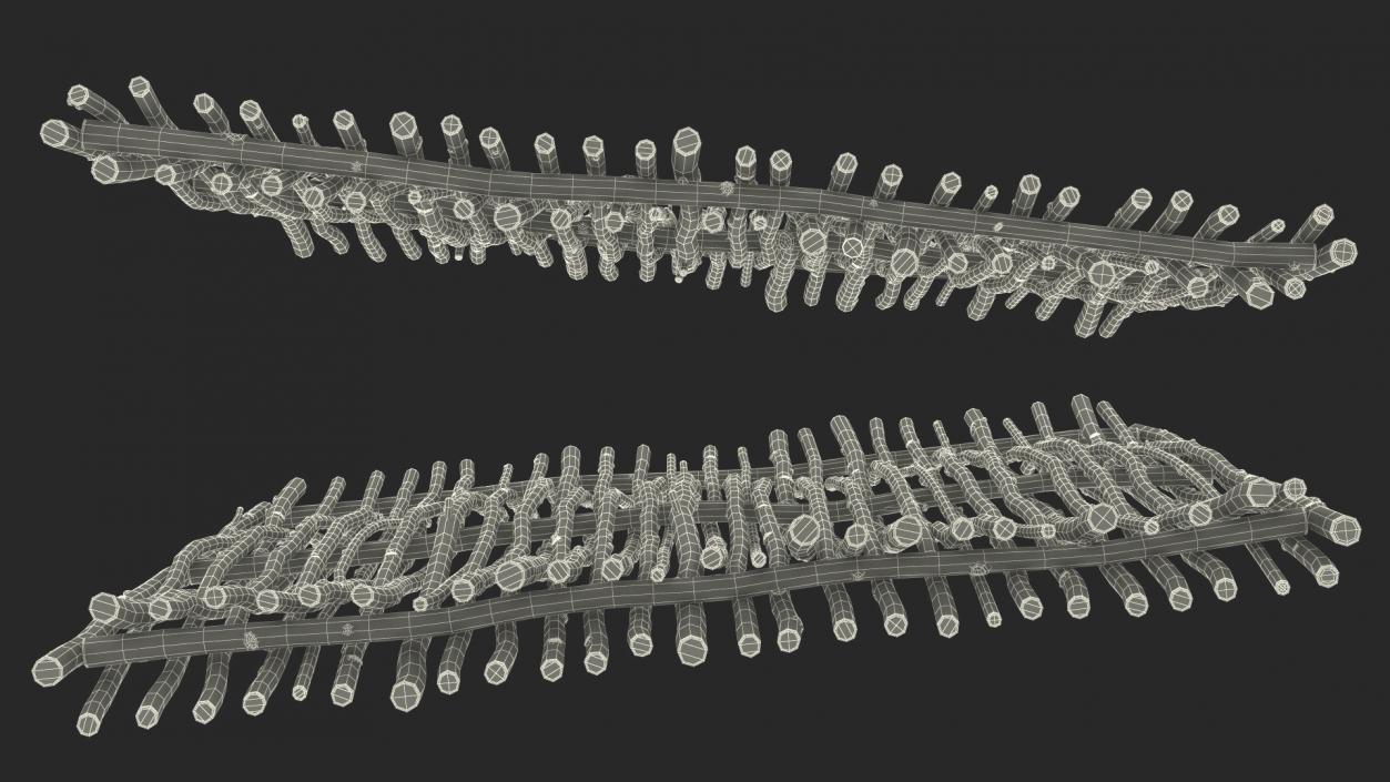 3D Wattle Fence Panel High model