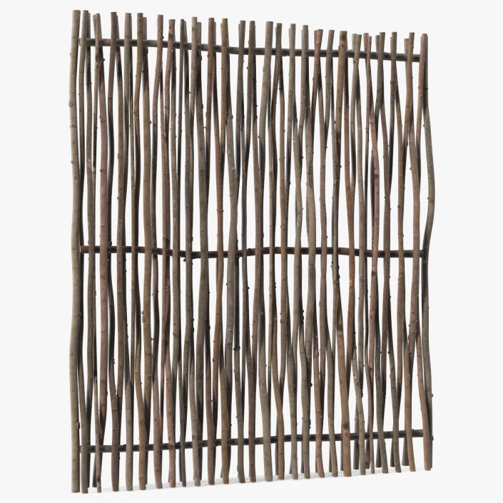 3D Wattle Fence Panel High model