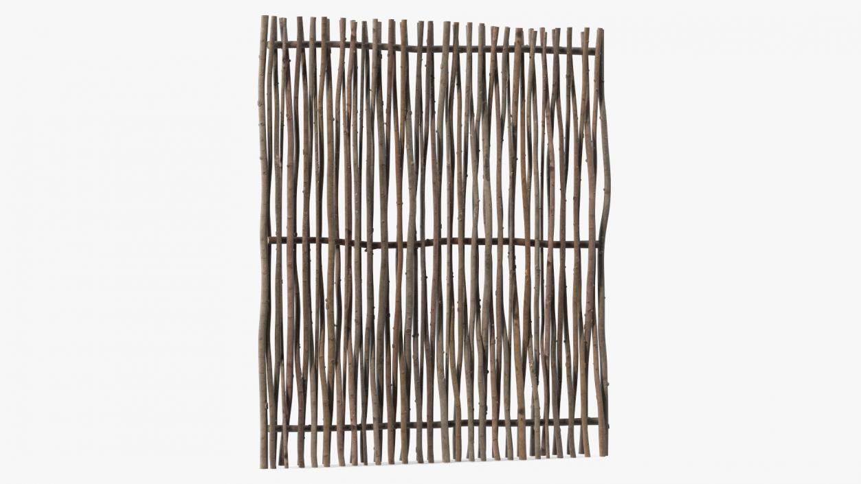 3D Wattle Fence Panel High model