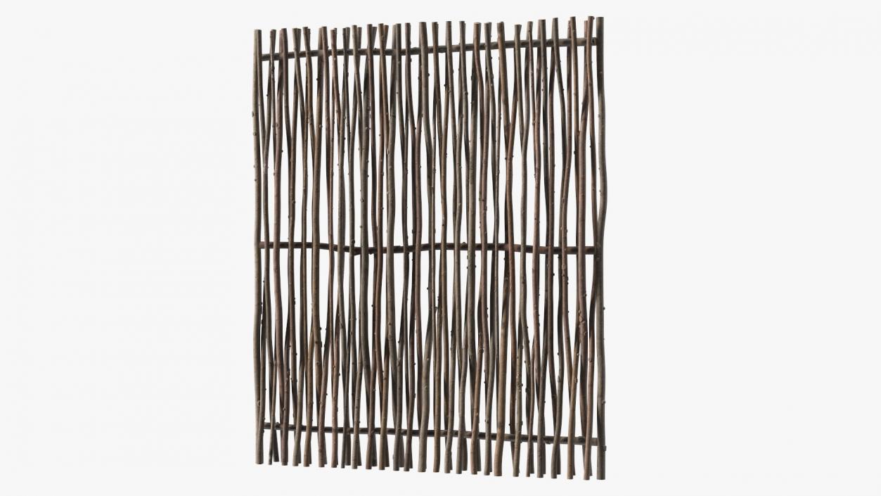 3D Wattle Fence Panel High model