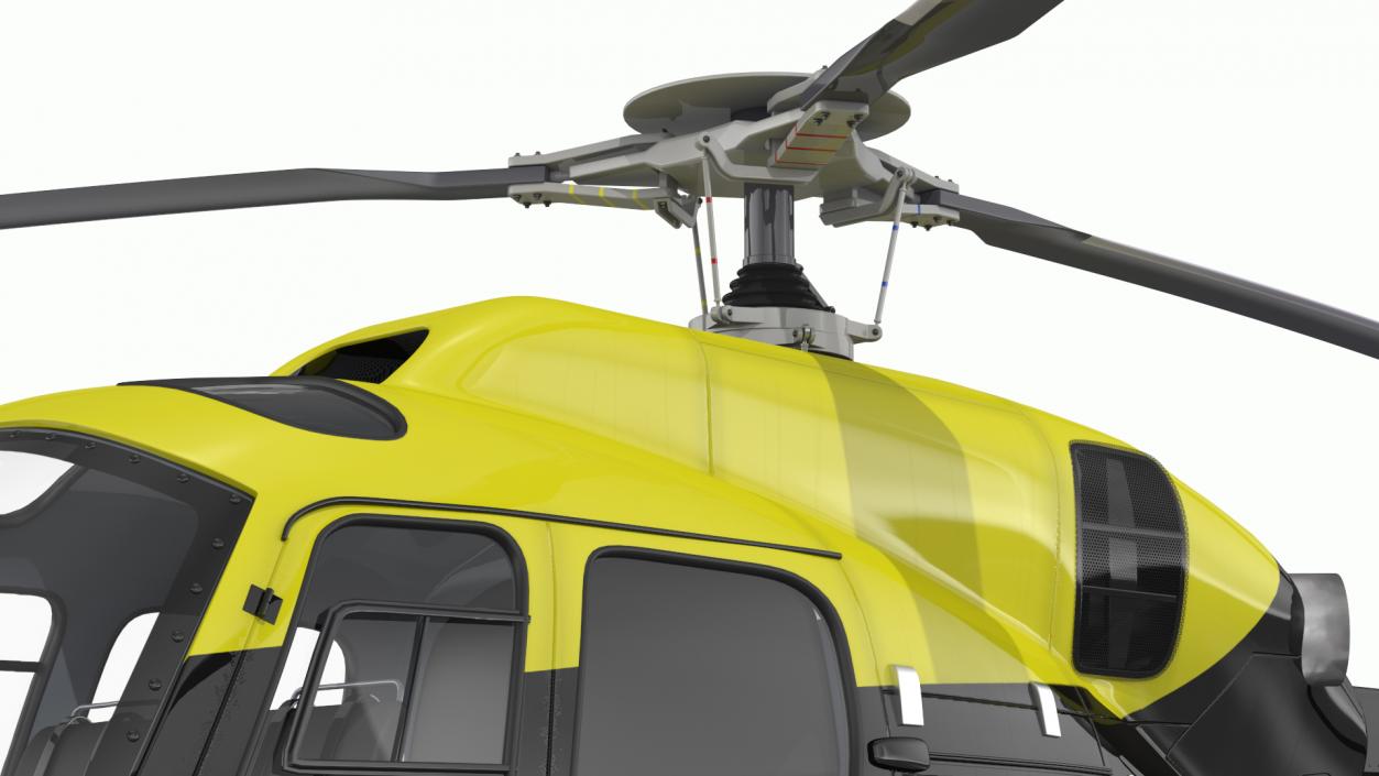 3D Police Helicopter Eurocopter AS 355 Rigged for Cinema 4D