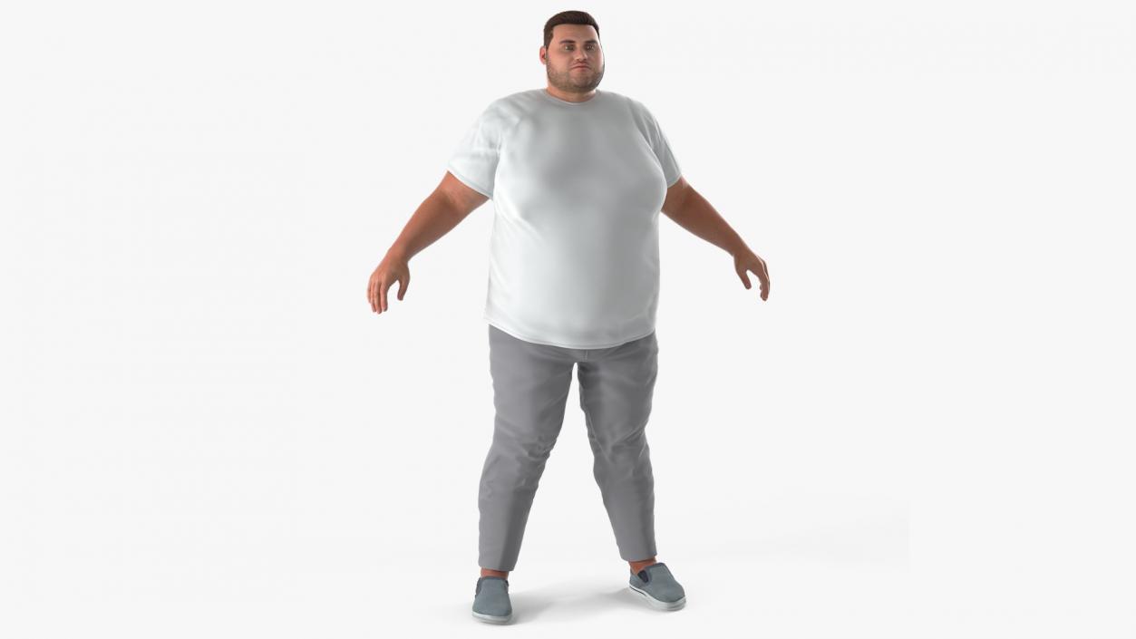 3D Fat Man Fur 2 model