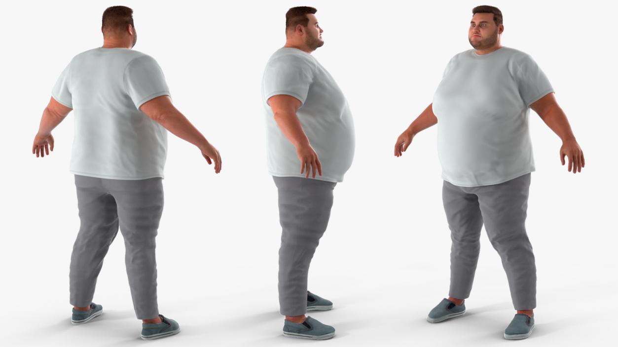 3D Fat Man Fur 2 model