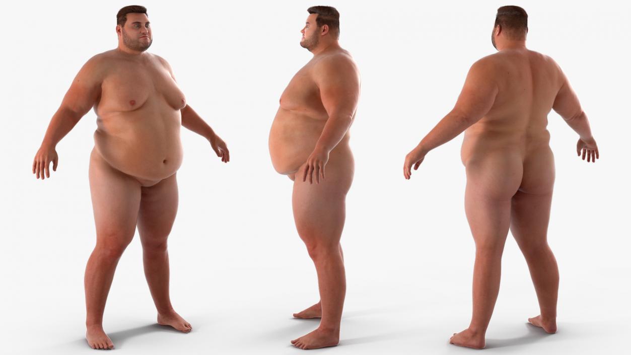 3D Fat Man Fur 2 model