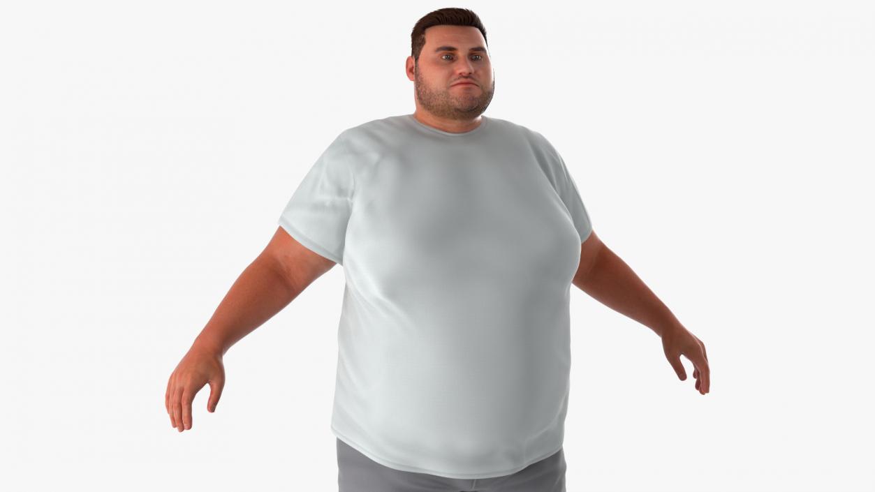 3D Fat Man Fur 2 model