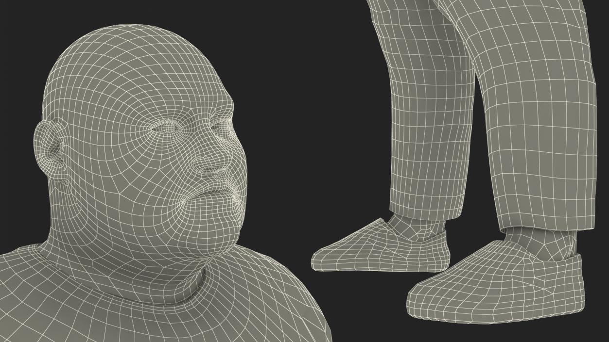 3D Fat Man Fur 2 model