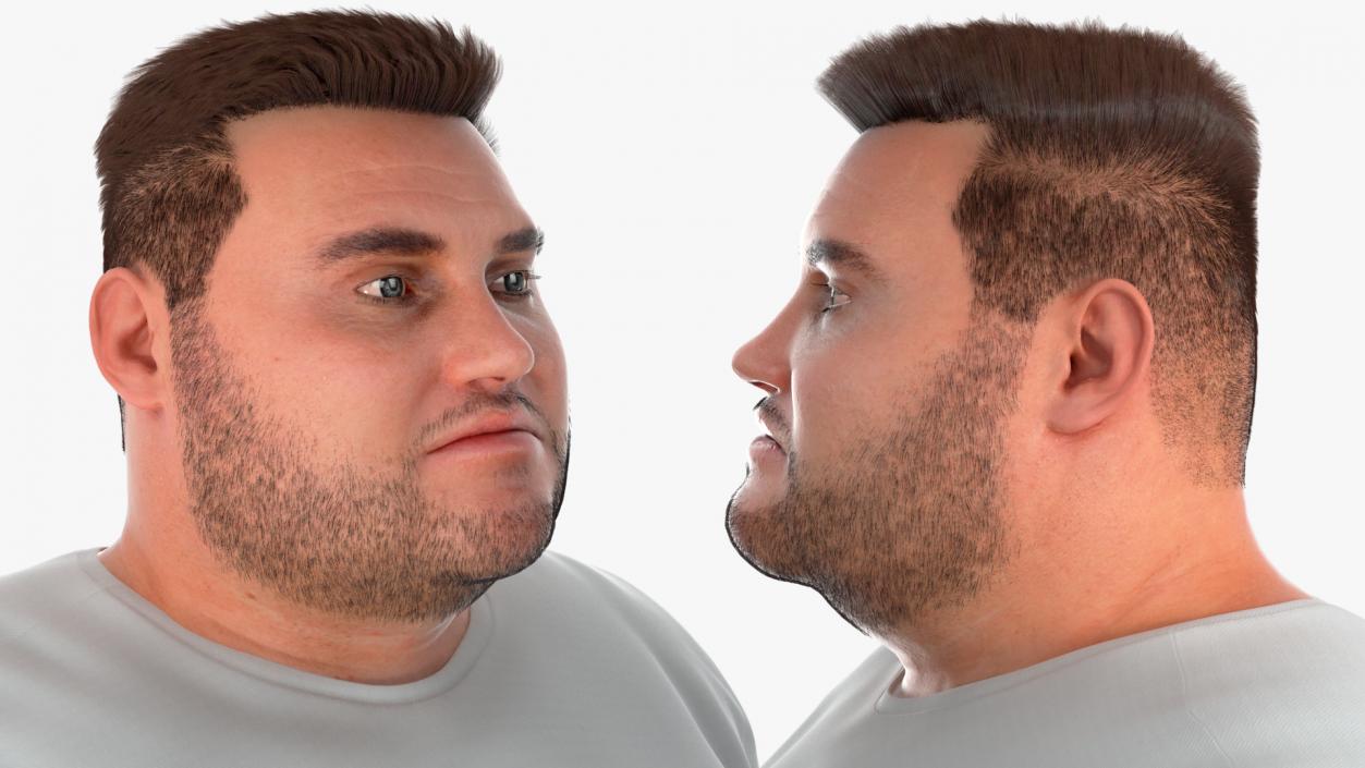 3D Fat Man Fur 2 model