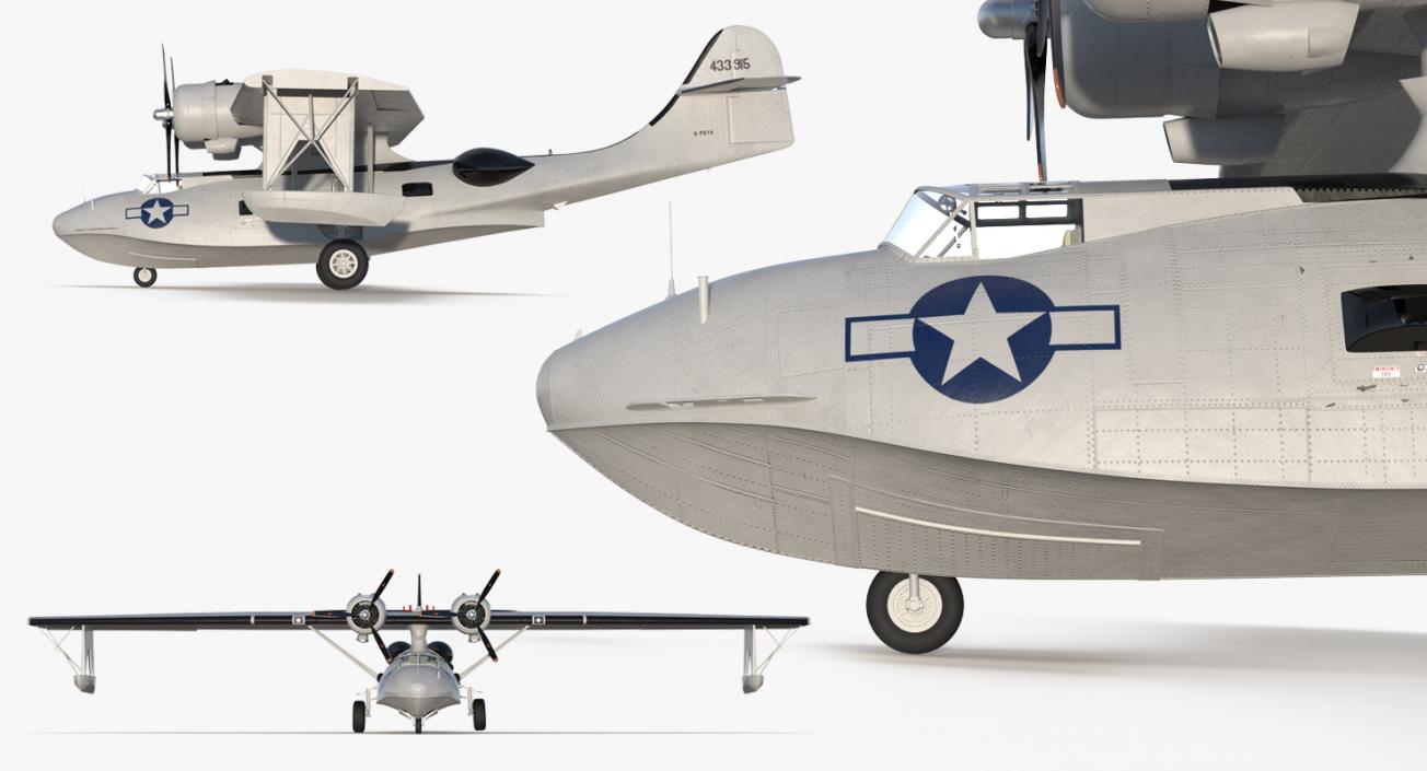 Flying Boat Consolidated PBY Catalina WWII 3D