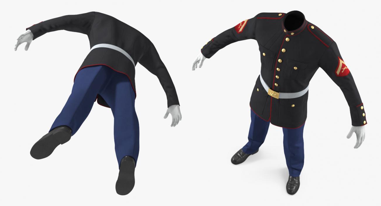 3D model USMC US Marine Officer Uniform