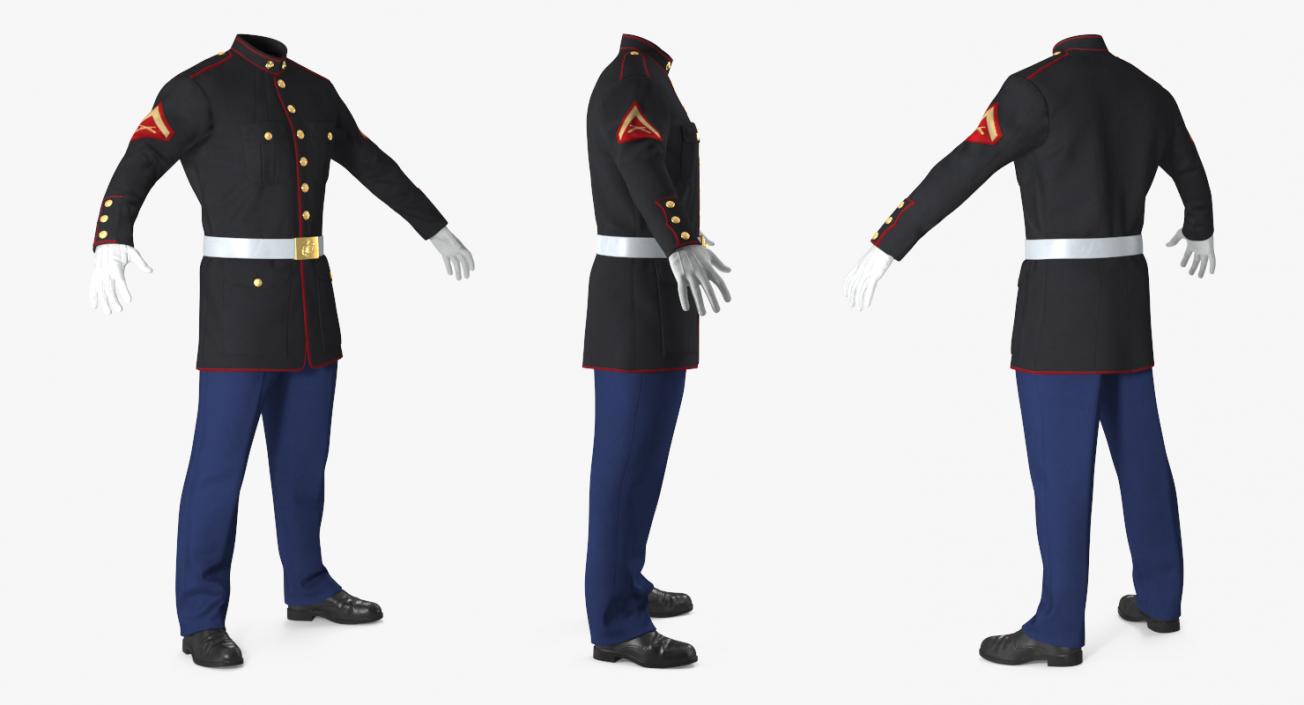 3D model USMC US Marine Officer Uniform