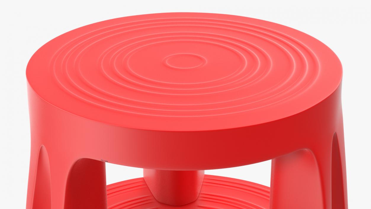 3D model Kick Stool Stair Red