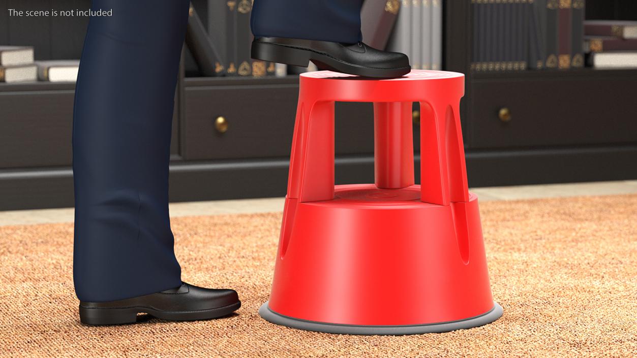 3D model Kick Stool Stair Red