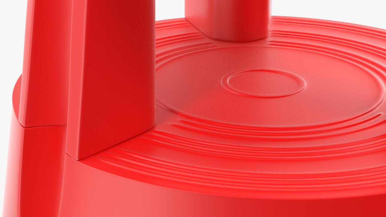 3D model Kick Stool Stair Red