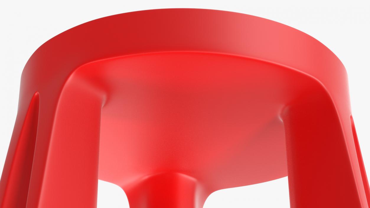 3D model Kick Stool Stair Red