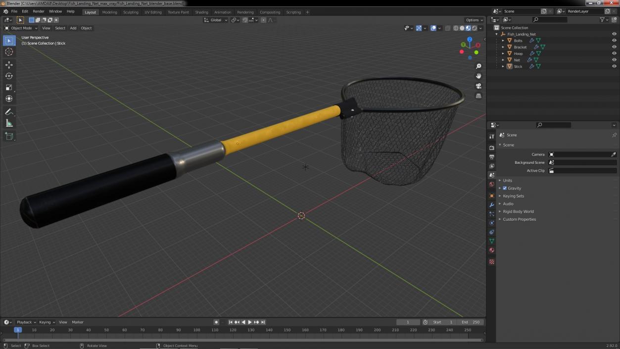 3D Fish Landing Net