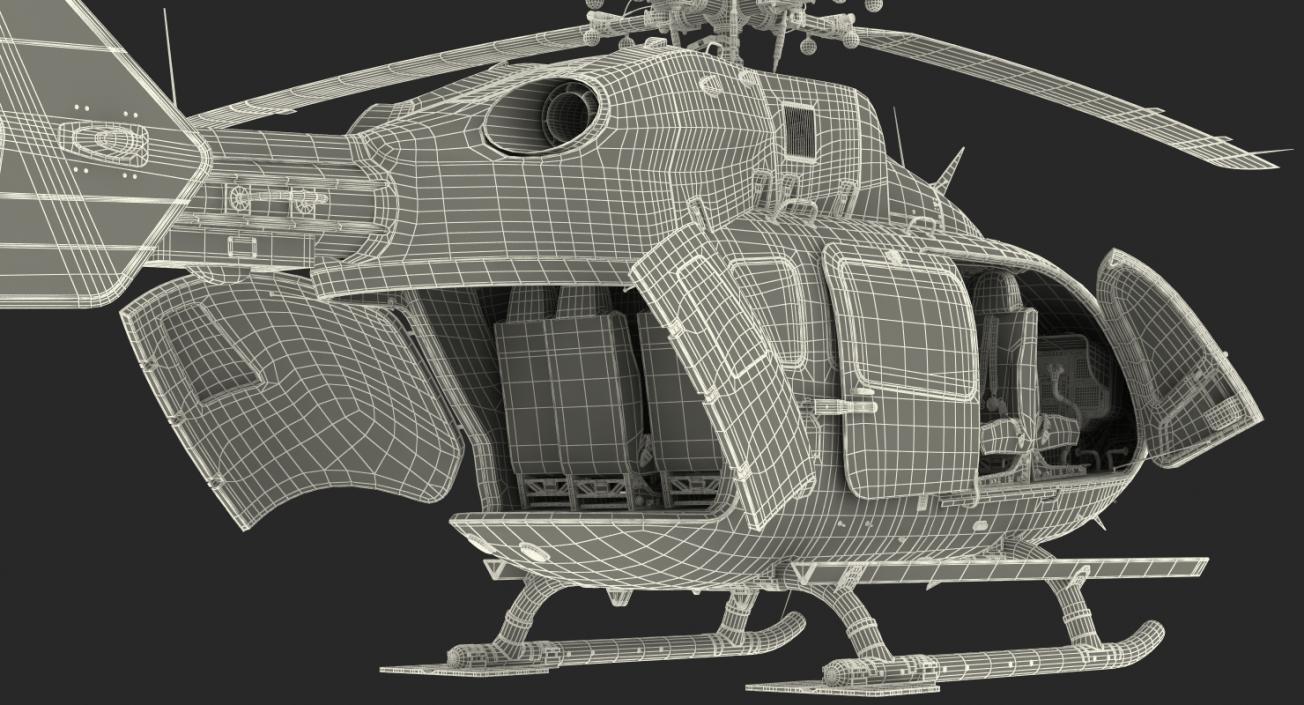 3D Light Utility Helicopter Eurocopter EC145