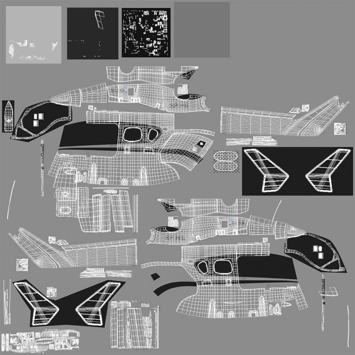 3D Light Utility Helicopter Eurocopter EC145