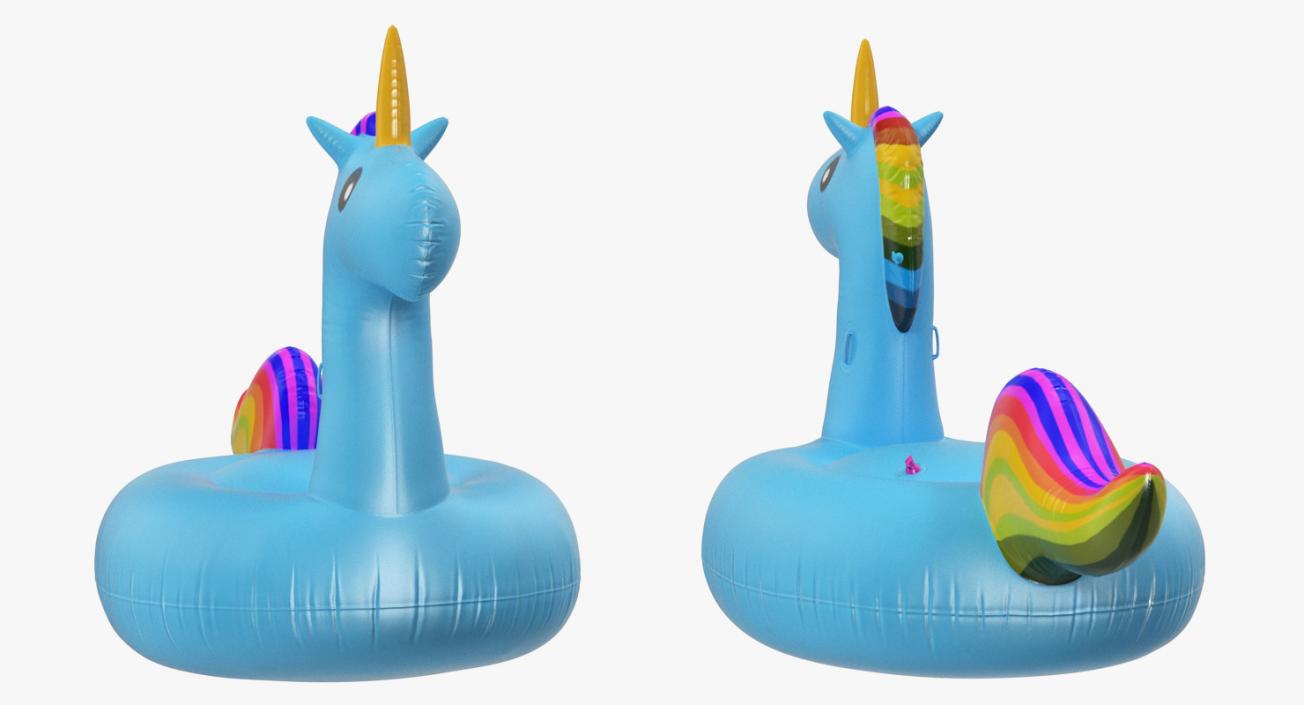 3D Unicorn Pool Float model