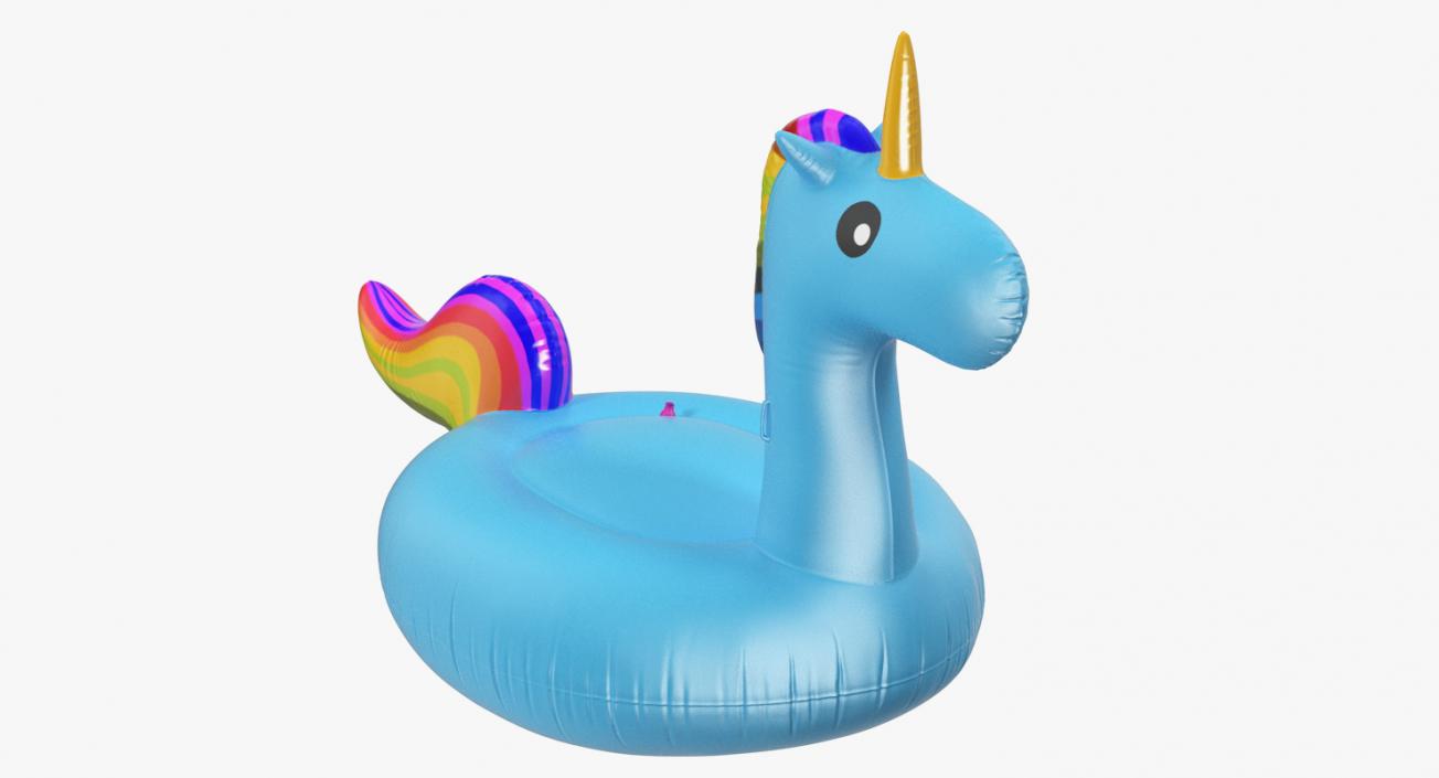 3D Unicorn Pool Float model