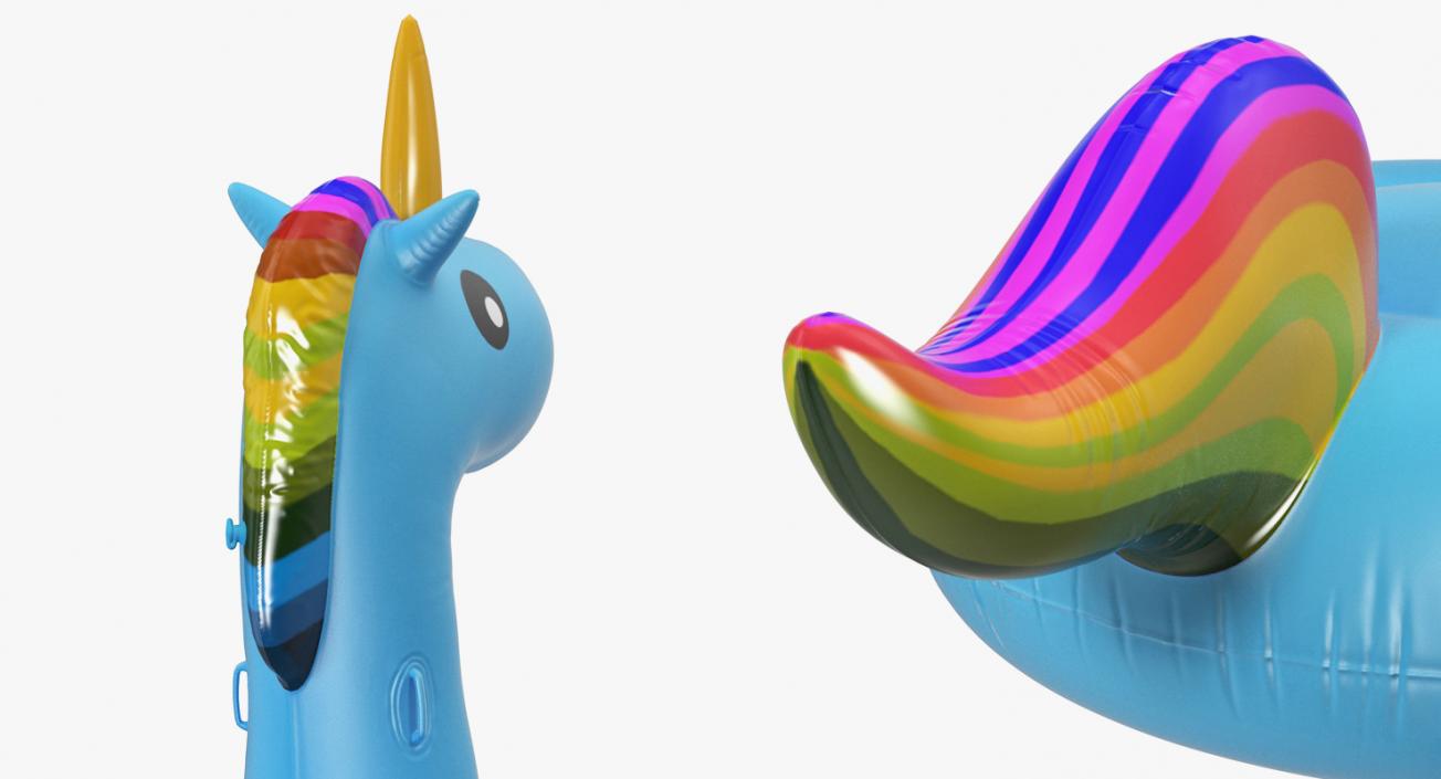 3D Unicorn Pool Float model