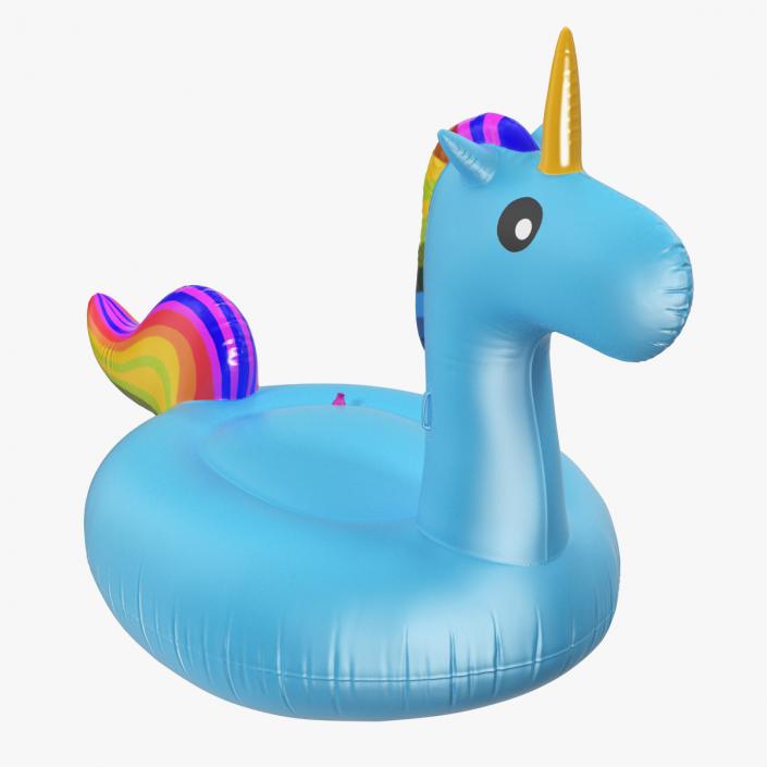 3D Unicorn Pool Float model