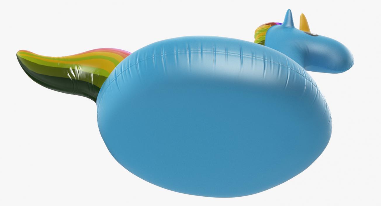 3D Unicorn Pool Float model